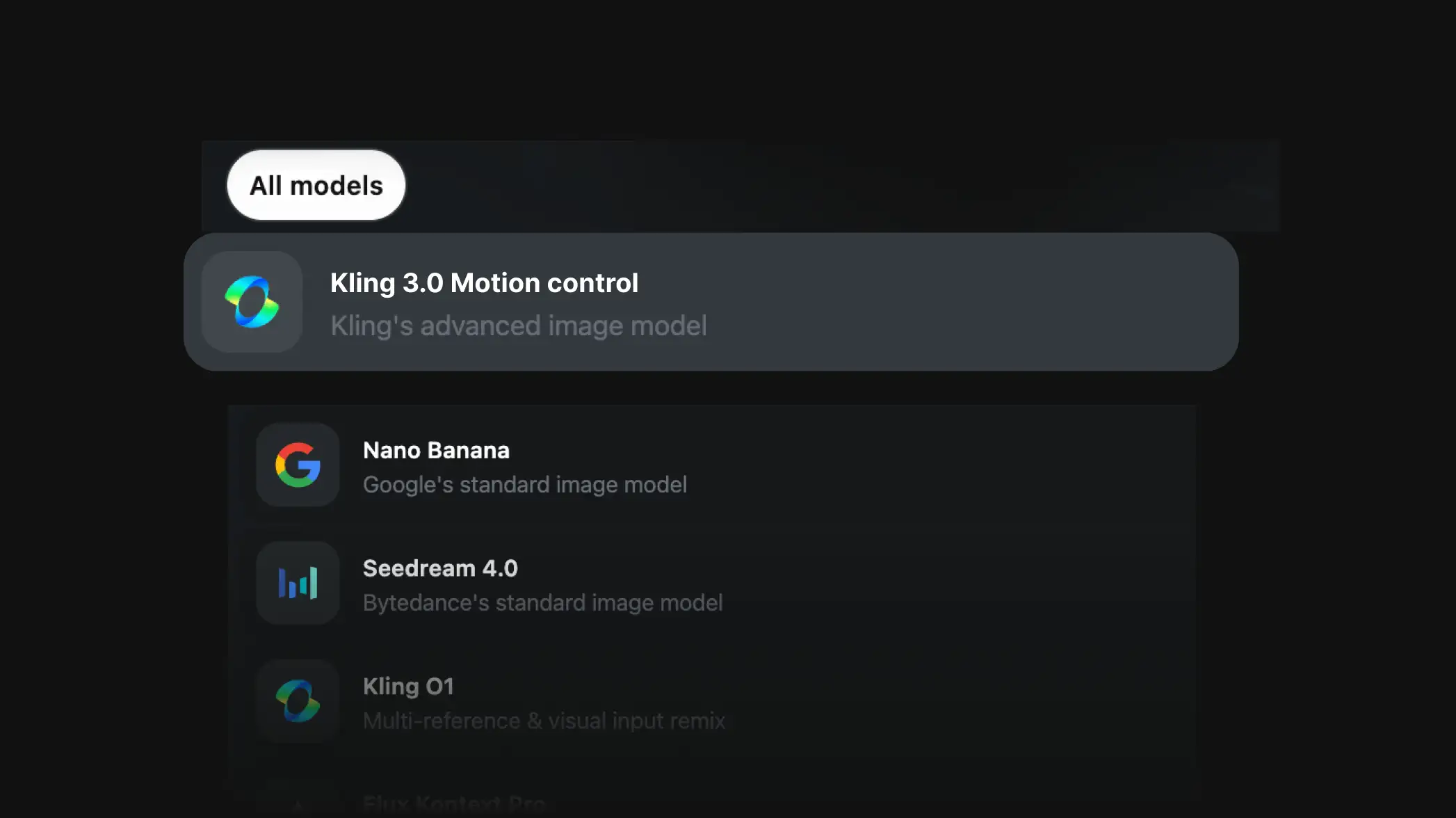 Step 1: Select the Kling 3.0 Motion Control model on OpenArt
