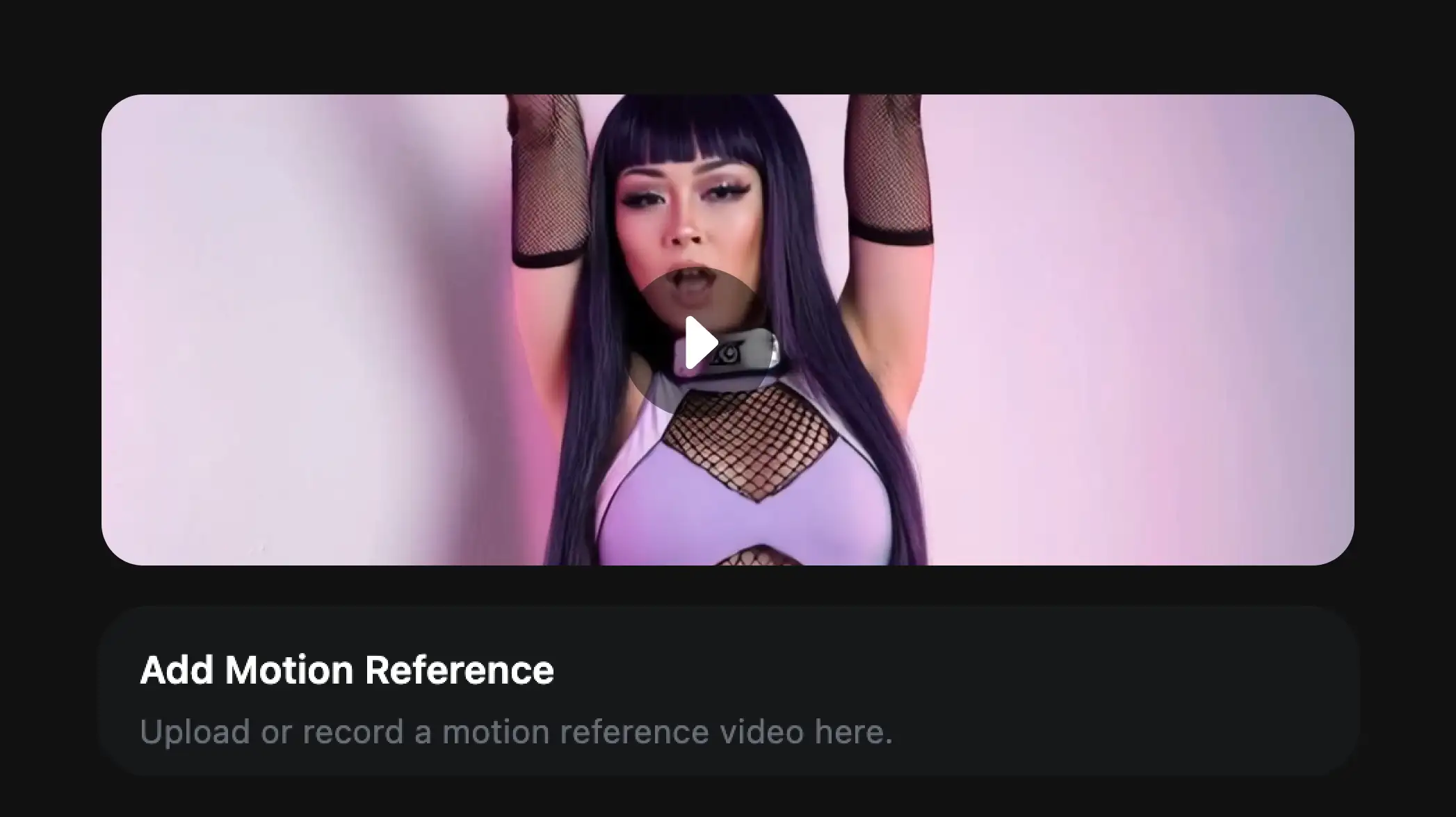 Step 2: Upload a motion reference video to guide AI movement